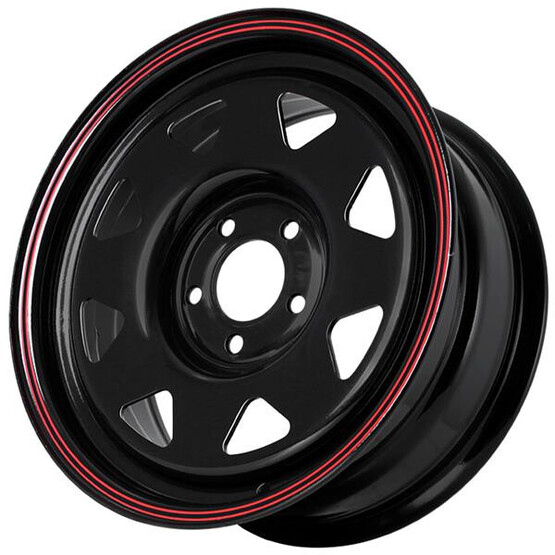 Диск Grizzly Sw01 15x8 5x139.70 ET-20 DIA108.60 SHINNING BLACK WITH 2 RED LINE