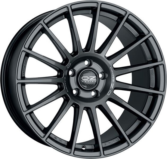 Диск Oz Superturismo Lm 19x9.50 5x112 ET21 DIA66.60 MATT GRAPHITE SILVER LETTERING