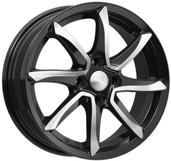 Диск Скад Осака 15x6 4x100 ET45 DIA67.10 АЛМАЗ ЧЕРНЫЙ