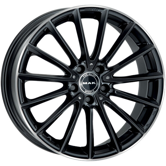 Диск Mak Komet 19x8 5x112 ET43 DIA66.60 GLOSS BLACK MIRROR RING
