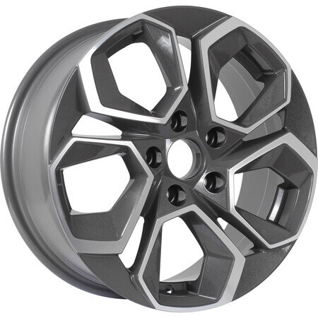 Диск Kdw Kd1620 16x6.50 4x100 ET45 DIA60.10 GREY_FRONT_POLISHED