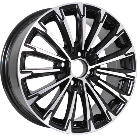 Диск Kdw Kd1610 16x6.50 4x100 ET50 DIA60.10 BLACK_FRONT_POLISHED