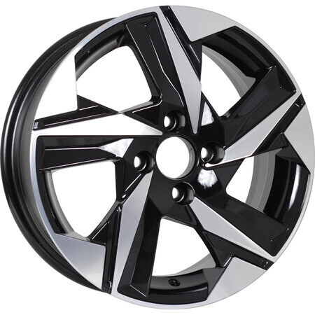 Диск Kdw Kd1520 15x6 4x100 ET46 DIA54.10 BLACK_FRONT_POLISHED