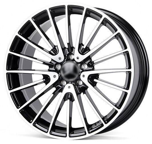 Диск Forged Sl148-Sl238 21x10 5x112 ET54 DIA66.60 ЧЁРНЫЙ ГЛЯНЦЕВЫЙ + ПОЛИРОВАННЫЕ СПИЦЫ