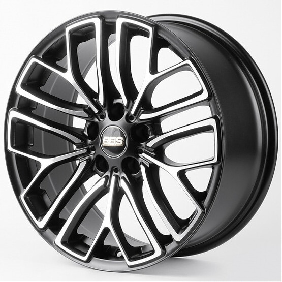 Диск Bbs 5096X-Cs242 18x8 5x112 ET35 DIA66.60 ЧЁРНЫЙ МАТОВЫЙ + ПОЛИРОВАННЫЕ СПИЦЫ