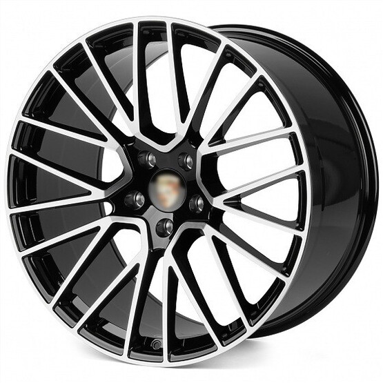 Диск Skill Fg410-Sk349 21x9.50 5x130 ET46 DIA71.60 ЧЁРНЫЙ ГЛЯНЦЕВЫЙ + ПОЛИРОВАННЫЕ СПИЦЫ