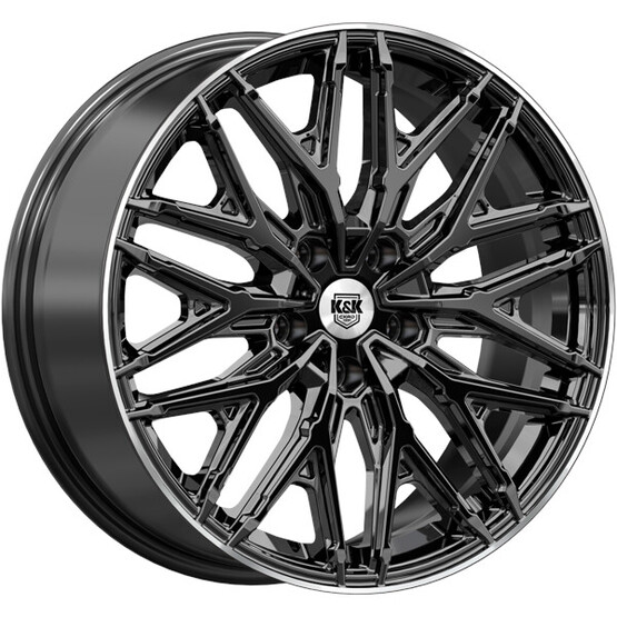 Диск K&K Клермон (Кс1156) 19x8 5x112 ET27 DIA66.60 ЧЁРНЫЙ БРИЛЛИАНТ