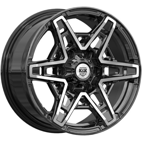 Диск K&K Блэкберн 17x8 6x139.70 ET42 DIA100.10 АЛМАЗ ЧЕРНЫЙ