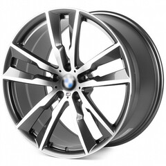 Диск Ptracing Fg165X-Sk352 21x11 5x120 ET37 DIA74.10 ГРАФИТ + ПОЛИРОВАННЫЕ СПИЦЫ