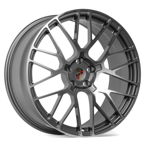 Диск Ptracing Fg134X 20x10 5x112 ET19 DIA66.45 ГРАФИТ + ПОЛИРОВАННЫЕ СПИЦЫ
