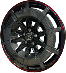Диск Forged D255 23x10.50 5x130 ET33 DIA84.10 BLACK/LIP RED/C