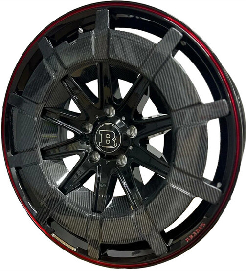 Диск Forged D255 23x10.50 5x130 ET33 DIA84.10 BLACK/LIP RED/C