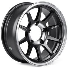 Диск Rays Fg421 16x6.50 5x139.70 ET-25 DIA108.10 ЧЁРНЫЙ МАТОВЫЙ + ПОЛИРОВАННЫЙ ОБОД + ТЁМНЫЙ ЛАК
