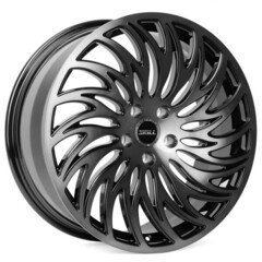 Диск Skill Sl268-Sk332 20x8.50 5x120 ET30 DIA66.10 ЧЁРНЫЙ ГЛЯНЦЕВЫЙ + ПОЛИРОВАННЫЕ СПИЦЫ