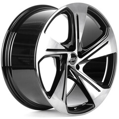 Диск Skill Sl253-Sv468 21x10 5x112 ET20 DIA66.50 ЧЁРНЫЙ ГЛЯНЦЕВЫЙ + ПОЛИРОВАННЫЕ СПИЦЫ