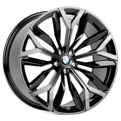 Диск Skill Sl879-Sk364 22x9.50 5x112 ET37 DIA66.60 ЧЁРНЫЙ ГЛЯНЦЕВЫЙ + ПОЛИРОВАННЫЕ СПИЦЫ + ЛАК SK51