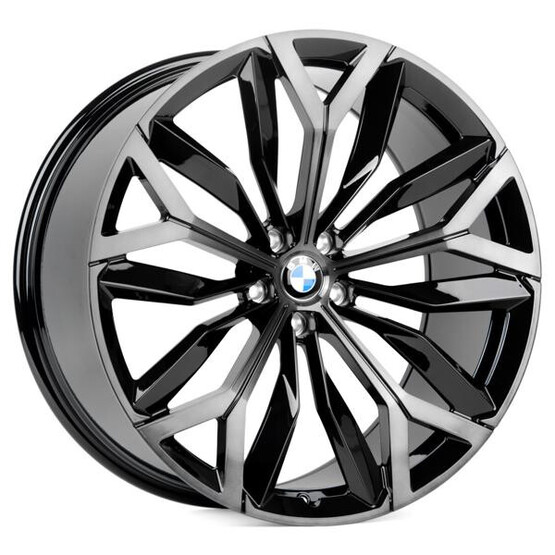 Диск Skill Sl879-Sk364 22x9.50 5x112 ET37 DIA66.60 ЧЁРНЫЙ ГЛЯНЦЕВЫЙ + ПОЛИРОВАННЫЕ СПИЦЫ + ЛАК SK51