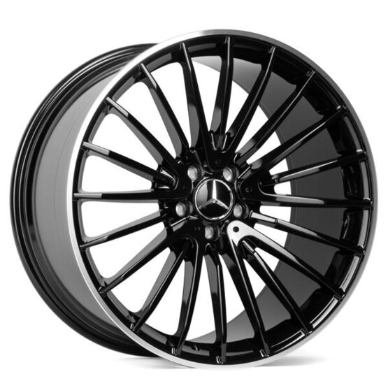Диск Skill Sl148-Sb594 22x9.50 5x112 ET45 DIA66.60 ЧЁРНЫЙ ГЛЯНЦЕВЫЙ + ПОЛИРОВАННЫЙ ОБОД